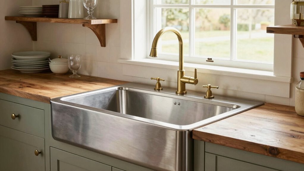top stainless steel farmhouse sinks