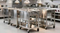 top stainless steel kitchen carts
