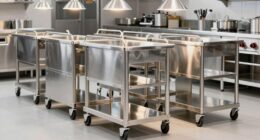 top stainless steel kitchen carts