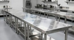 top stainless steel prep tables