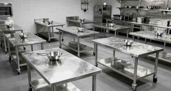 top stainless steel worktables