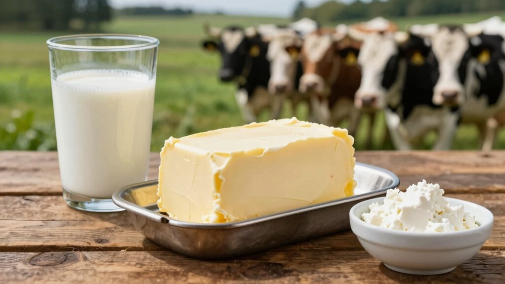 trace lactose and proteins