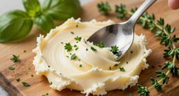 blend herbs into butter