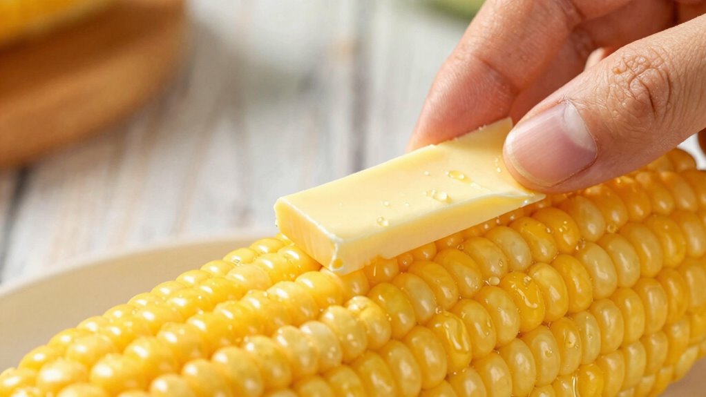butter eases husking mess