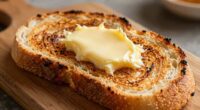 butter enhanced grilled bread