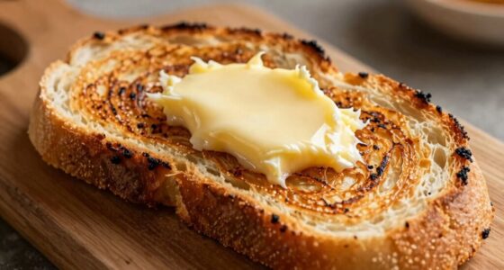 butter enhanced grilled bread
