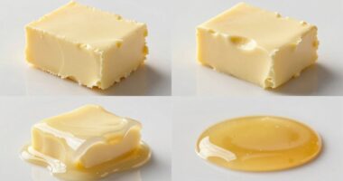 butter melting at varying temperatures