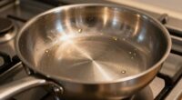 cold pan causes sticking