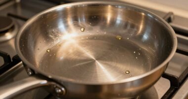cold pan causes sticking