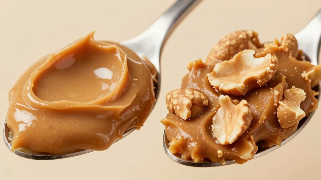creamy versus crunchy peanut butter