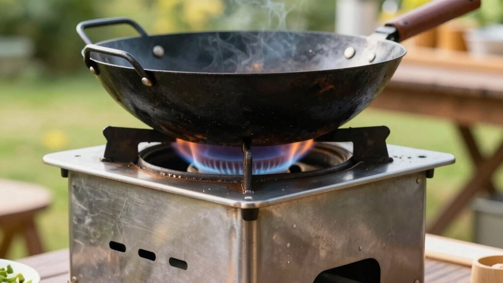 ensure stable outdoor cooking setup