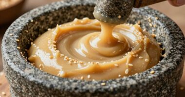 friction alters tahini texture