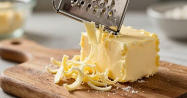 grate frozen butter easily