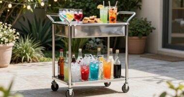 holiday patio cooler carts