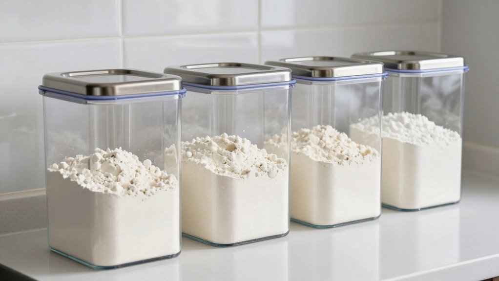 proper airtight flour storage