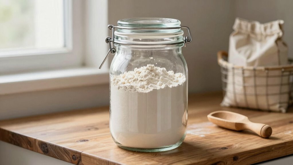 store flour in airtight container