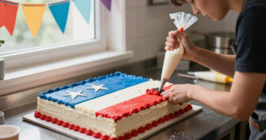 Martha's Giant Flag Cake Served 250 Guests—Here's How to Make It Yourself