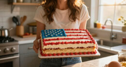 Martha Stewart Serves Huge American Flag Cake with 250 Pieces for Founding Father-Themed Party