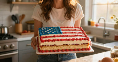 Martha Stewart Serves Huge American Flag Cake with 250 Pieces for Founding Father-Themed Party