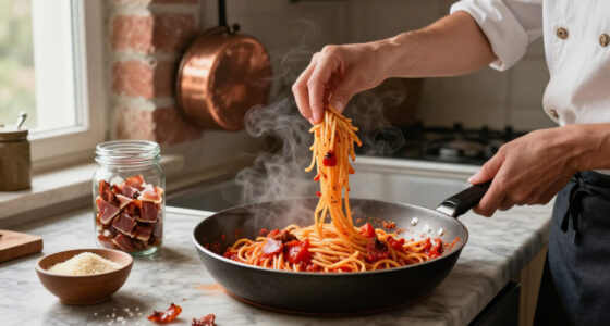 Pasta all'Amatriciana: Sweet Tomato, Crisp Guanciale, No Debate