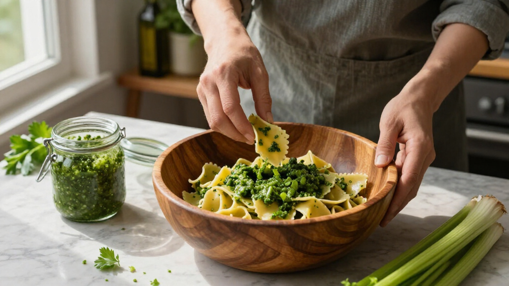 Trofie Al Pesto Di Sedano