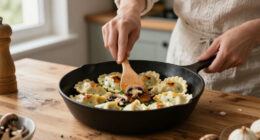 Skillet Pierogi With Mushrooms
